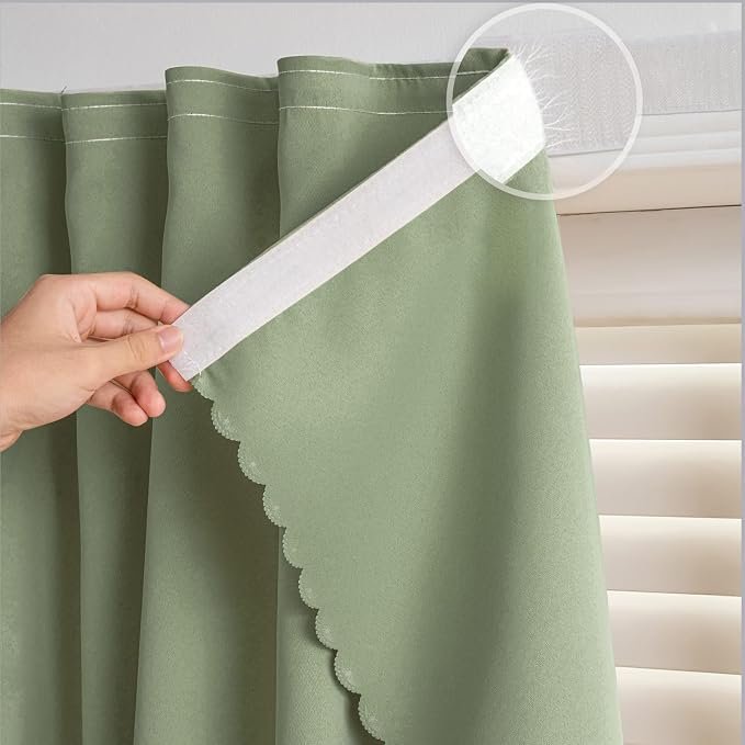 Self Adhesive Curtains, No Drilling Rodless Design by gonnrly