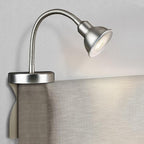 Patented Innovative Design Headboard Reading Light. No Drilling Golden Book by HOME
