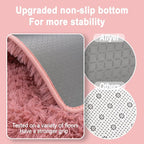 Soft Runner Rugs for Bedroom Hallway 2x5 Blush Pink | Fluffy Shag Throw Area - Image 6