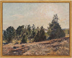 InSimSea Framed Canvas Wall Art, Vintage Pine Landscape Art by InSimSeaArt