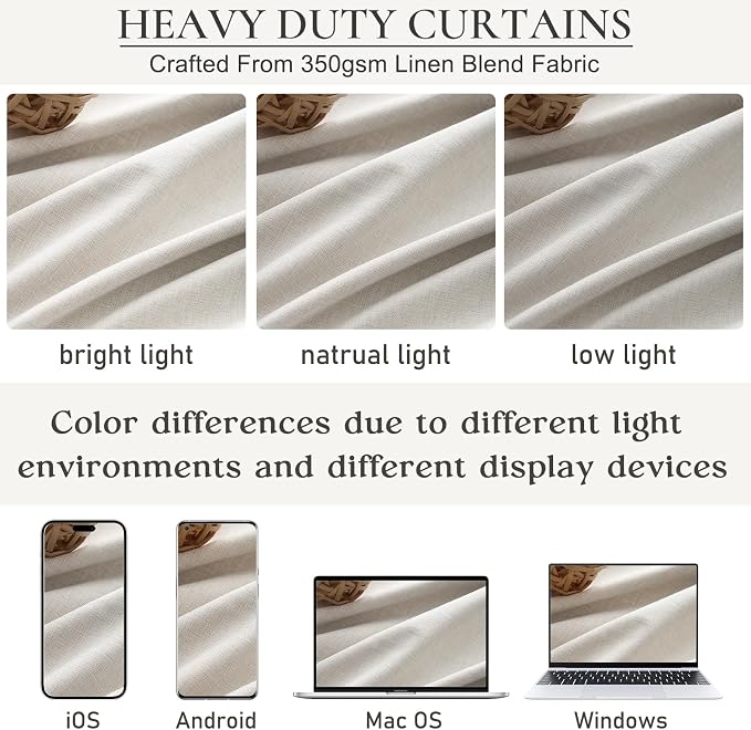 Extra Wide 100 Inch Blackout Curtains 102 Inches Long - Image 7