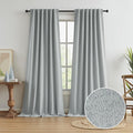 Flax Linen Extra Long Blackout Curtains 132 Inches Long 11 ft by KEQIAOSUOCAI