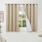Linen Blackout Curtains 54 Inch Long by Lajode