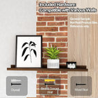 Small Walnut Floating Shelves for Wall, 4 in Shelf - Image 5