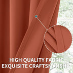BGment Terracotta Blackout Curtains 40 Inches Long - Image 5