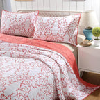 ROOMLIFE Quilt Set Full Size 3D Floral Embroidery Pattern 3-Piece Cotton - Image 4