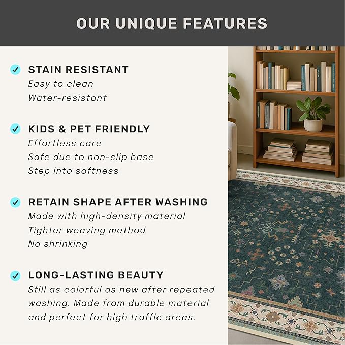 Dark Green 2x6 Kitchen Rug - Image 7