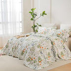 Lady Ann 100% Cotton Floral Oversized Queen Quilt Set - Image 5