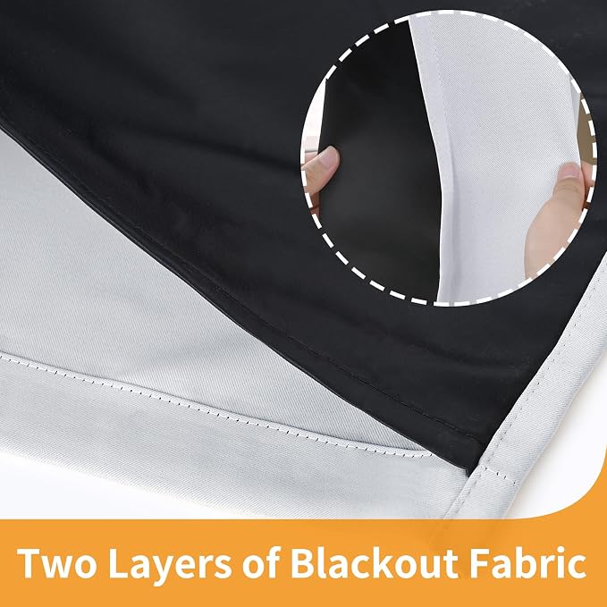 YoungsTex 100% Blackout Curtains 54 Inch Length - Image 8