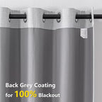 IGEMAEVE Blackout Curtains & Drapes Ivory White 100" W x 108" L | Bedroom | - Image 3