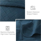 Exclusivo Mezcla California King Size Quilt, Modern Striped Pattern, - Image 5