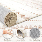 Nakagishi Runner Rug Kitchen Washable Rugs: 3x8 Non-Slip Boho Soft Modern Stain - Image 3