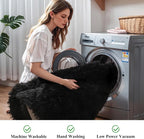 5x7 Thick Black Shag Rug for Bedroom, Soft Plush Fluffy Carpet | Area Rug for - Image 5