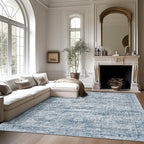Soalmost Washable Area Rug 8x10 Large Soft Blue Rugs - Image 2