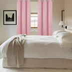 Diraysid Pink Grommet Blackout Curtains - Image 6