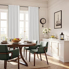 Beige White 100% Blackout Linen Curtains 80 Inches Long - Image 8