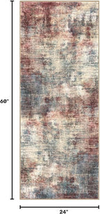 Abstract Runner Rug 2x5 Ft Washable Runners - Image 2