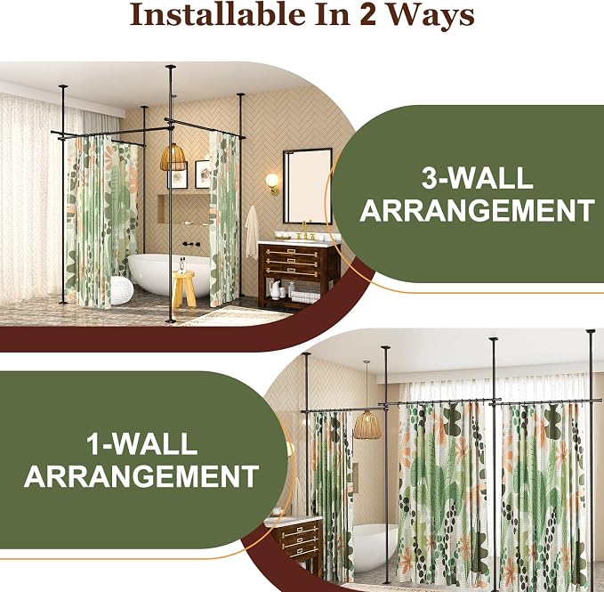 Goovilla Room Divider for Room Separation, 4-10ft 28-171inch, Adjustable - Image 3