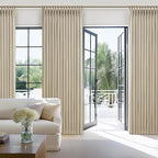 Blackout Thick Natural Linen Curtains 98 Inches Long 2 Panels Set - Image 7