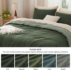 Bedsure King Comforter Set, Dark Olive Green Soft Prewashed Bedding - Image 7