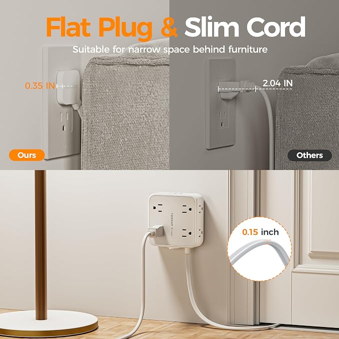 TESSAN Surge Protector Power Strip - Image 3