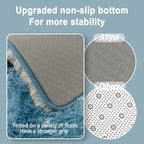 Soft Runner Rugs for Bedroom Hallways, 2x3 Abstract Blue Fluffy Shag Throw Area - Image 5