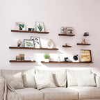Walnut Floating Shelves for Wall Decor, 14 in Shelf - Image 8