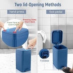 Small Bathroom Trash Can with Lid, 1.9 Gallon Slim Soft Close Step, Kitchen & - Image 3