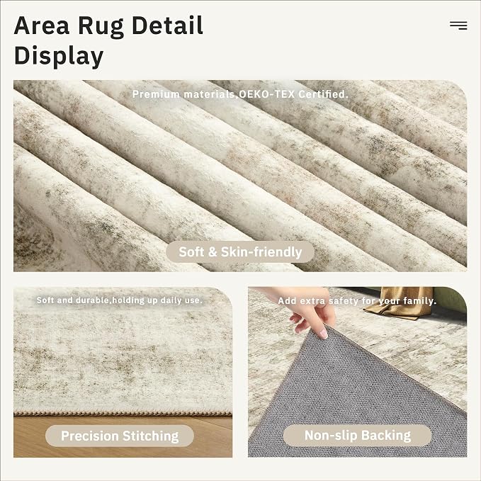 Soalmost 2x3 Abstract Washable Rugs - Image 6