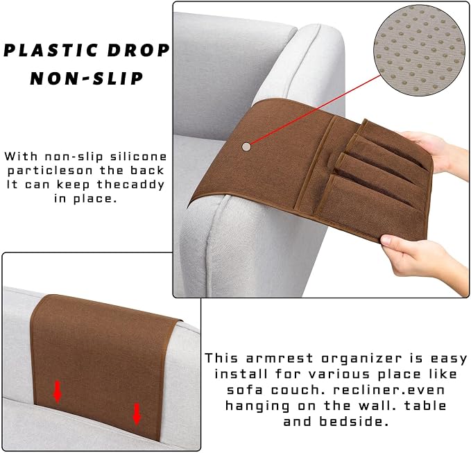 Remote Control Holders for Armchairs, Couch Caddy, Featuring Non-Slip Bases | 5 - Image 5