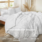 Bedsure Tufted Boho Comforter Set Queen Size - Image 4