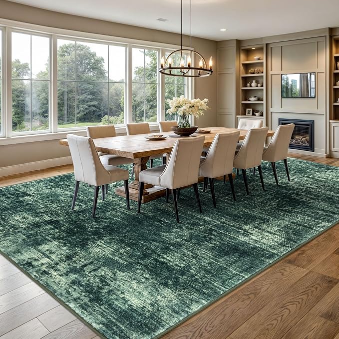 Abstract Area Rugs 9x12 Ft Washable Large Rugs - Image 2