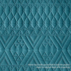 akkialla King/Cal King Quilt Set, Teal Lightweight Microfiber Bedspread Coverlet - Image 7