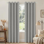 Joydeco 72 Inch Light Grey Blackout Curtains by JOYDECO