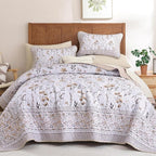WONGS BEDDING Floral Quilt Set Queen - Image 8