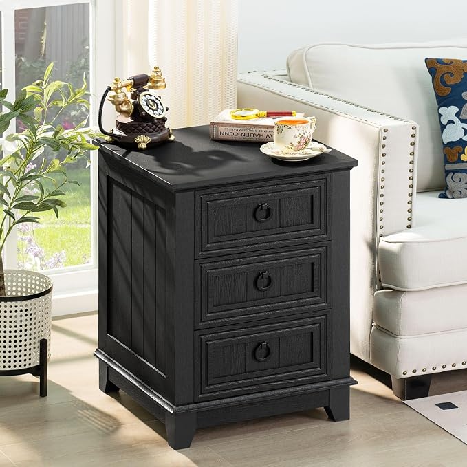 Joaxswe Farmhouse Nightstand Set 2 - Image 9