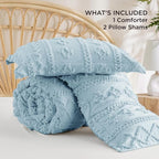 Bedsure Tufted Boho Comforter Set King Size - Image 6
