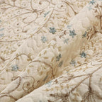 ROOMLIFE Quilt Set Queen Size 3D Floral Embroidery Pattern 3-Piece Cotton - Image 9