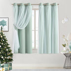 Bujasso Aqua 80% Blackout Curtains - Image 9