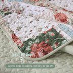Anibedding Floral Patchwork Quilt Set King Size, Soft Lighweight Farmhouse - Image 5