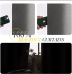 NICETOWN Grey Faux Linen Full Shade Panels - Image 5