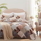 King Size Quilt Set 3 Pieces Lightweight Reversible Bedspread-98''x106'' Soft - Image 3