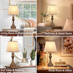 Touch Lamps for Nightstand, 3 Way Dimmable Bedside Lamps - Image 3