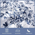 WONGS BEDDING Botanical Queen Quilt Bedding Set, 3 Pieces Bedspread, Microfiber - Image 5