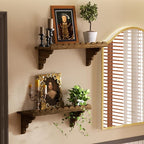 Scalloped Wood Wall Shelf – 17 Inch Floating Shelf - Image 2