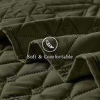 akkialla Full/Queen Size Quilt Bedding Set, Olive Green Lightweight Microfiber - Image 6