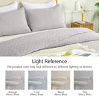 FLYMME King Size Quilt Bedding Set Light Grey Lightweight Bedspreads Set - Image 5