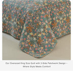 Lady Ann Oversized King Bedspreads 120x120, 100% Cotton Oversized King Quilt - Image 4
