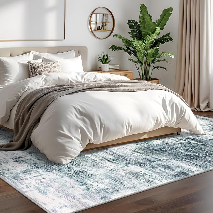 Modern Abstract Area Rugs 6x9 Ft Washable Rugs - Image 8