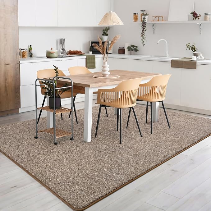 2x8 Runner Rug for Hallway, Long Runner Rugs Non Slip, Matte Brown | Soft - Image 9